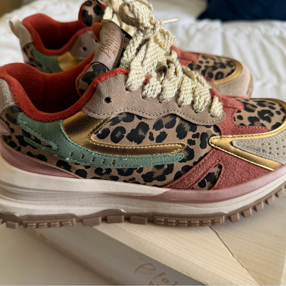Blowfish Multicolor Leopard Print Platform Sneakers - Picture 2 of 5